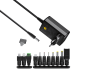 Preview: Universal-Netzteil, 3V-12V, 2,25A,max. 27 Watt inkl. 11 versch. Adapter, schwarz, DINIC Box mit Euroloch